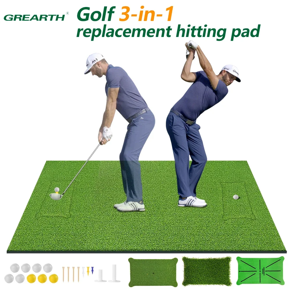 3-in-1 verdikking indoor outdoor training swing chip achtertuin bereik praktijk kunstgras praktijk golf slaan mat