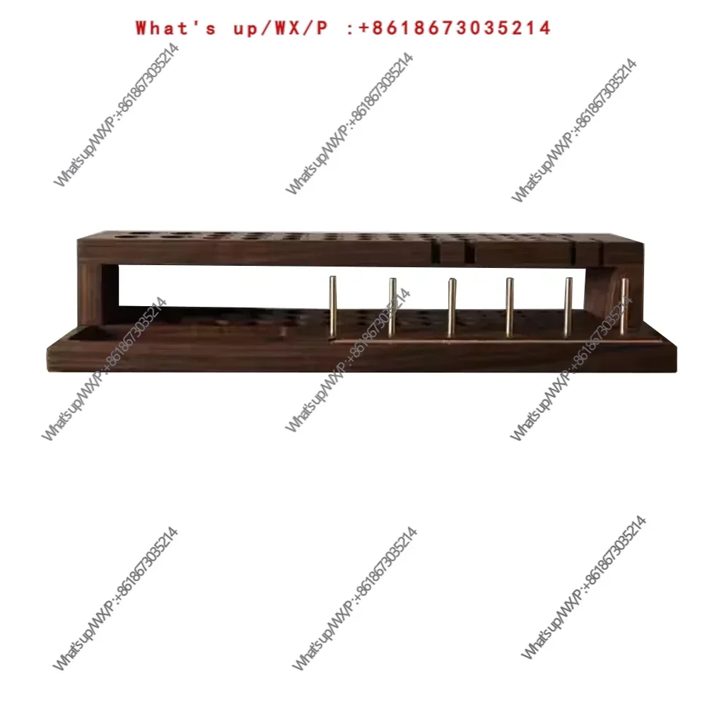 Walnut Leathercraft Tools Storage Bracket Leather Craft Tools Rack High-End Black  with 6PCS Sewing Spools