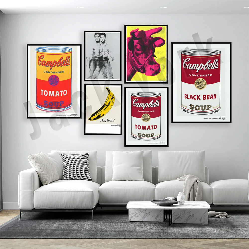 Andy Warhol Banana Cart Cow Tomato Soup Chili Pot Campbell Soup Black Bean Campbell Soup Beef Campbell Soup Series Pop Poster