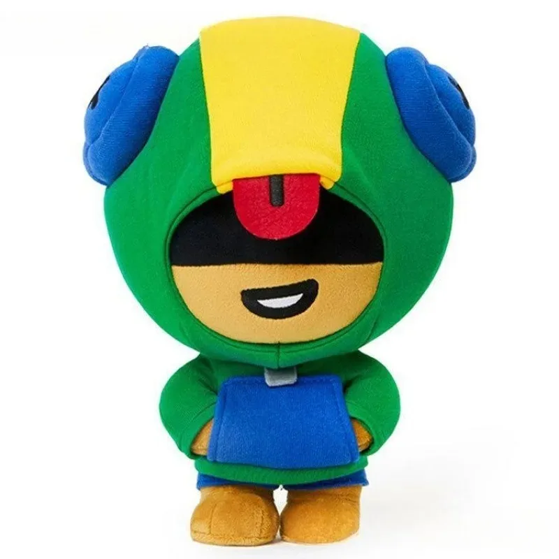 Juguete de peluche de juego de Brawls para niños, muñecos de almohada, personajes de juego, regalos de cumpleaños, estrellas, Leon, Shelly, Poco Clot