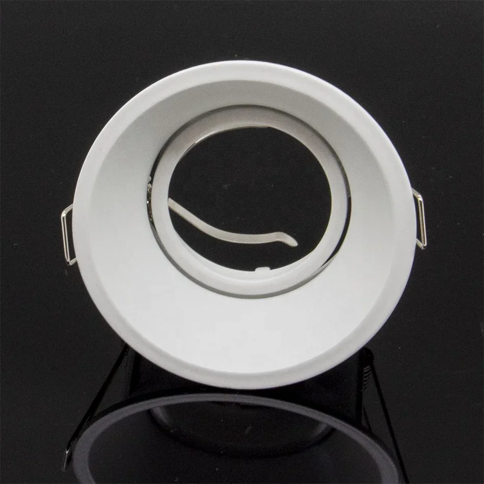 75Mm Uitgesneden Mr16 Ronde Onderlaag Behuizing Spotlight Armatuur Aluminium Verzonken Led Lamp Gu10 Downlight Fitting Voor Interieur