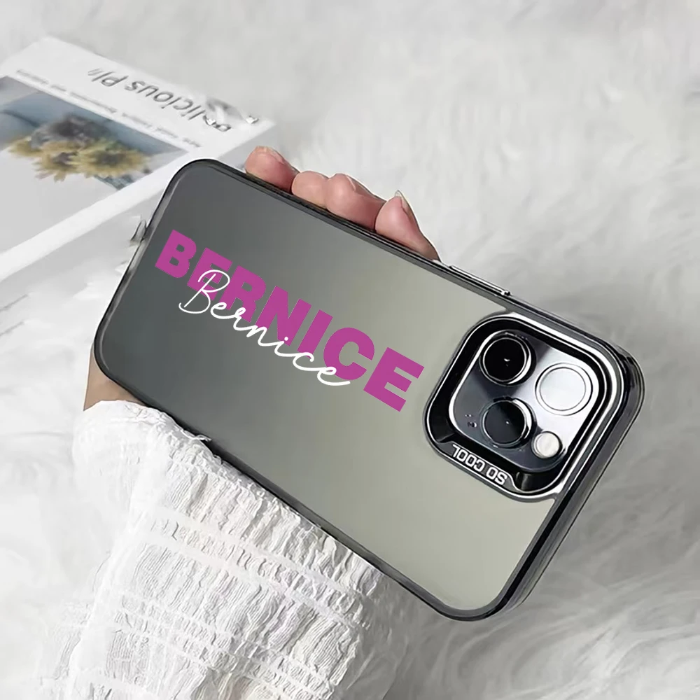 Luxury Phone Case Customized Name for iPhone 16 15 14 13 12 11 Pro Max UV Printing Personalized Phone Cover 17 16 15 14 Pro