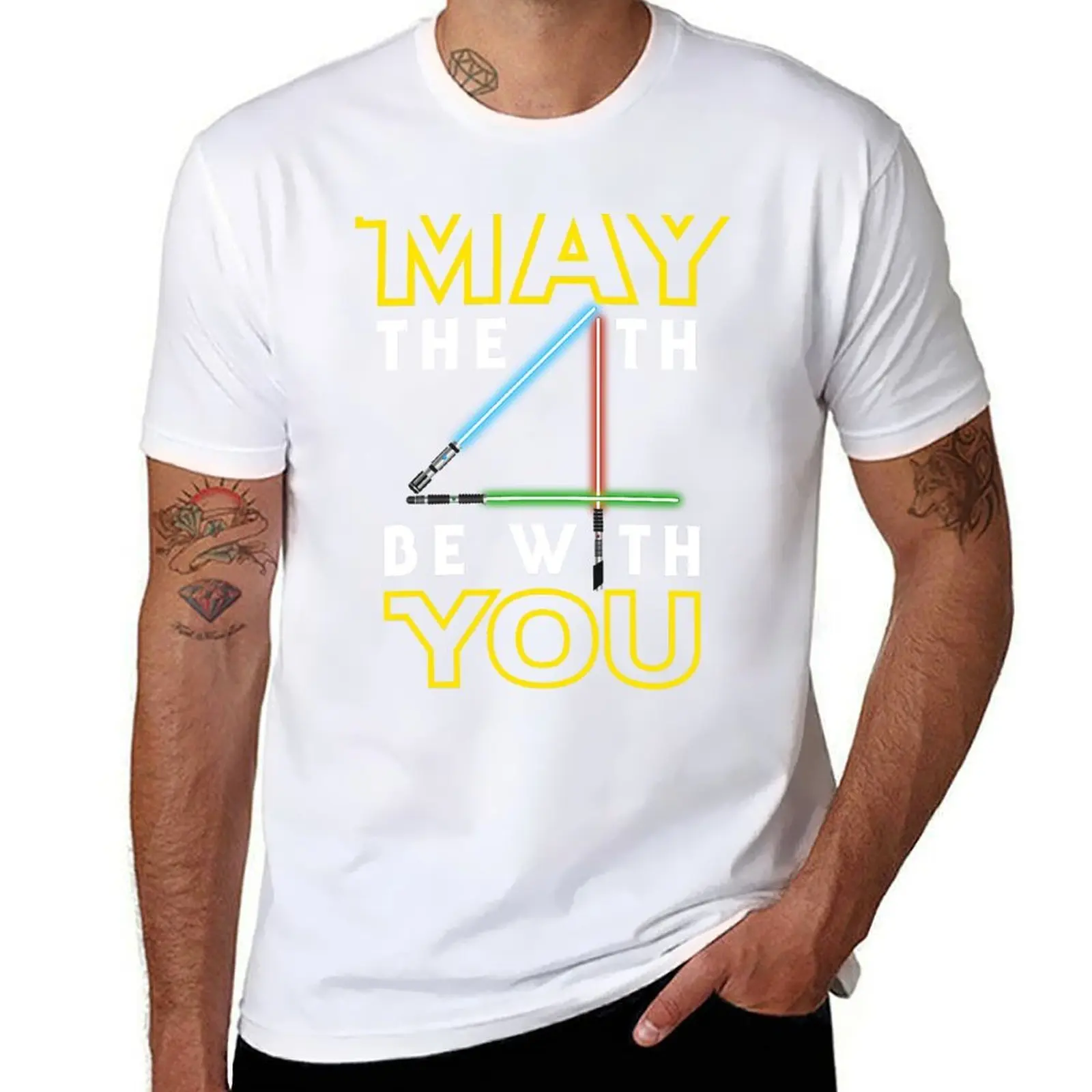 

May The Fourth T-Shirt man t shirts cotton cotton tshirt 100% T-Shirt
