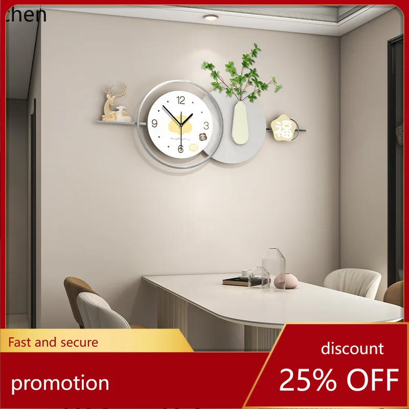 

ZML Living Room Home Fashion Restaurant Modern Decorative Wall Clock Creative Silent Clock