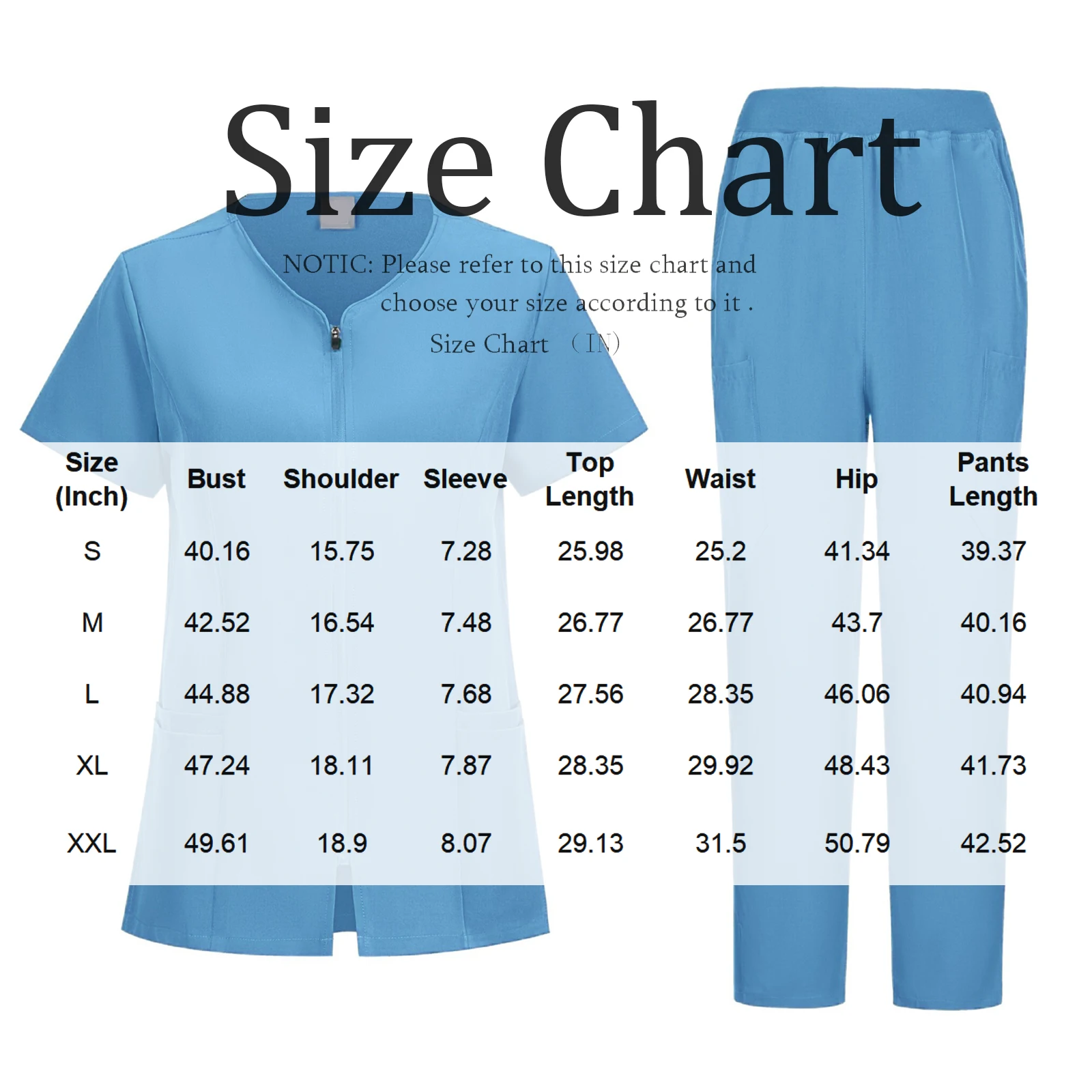 Conjunto de enfermeira feminina, cor sólida, manga curta, calças compridas, uniforme médico com vários bolsos, roupa de trabalho para cuidados de saúde