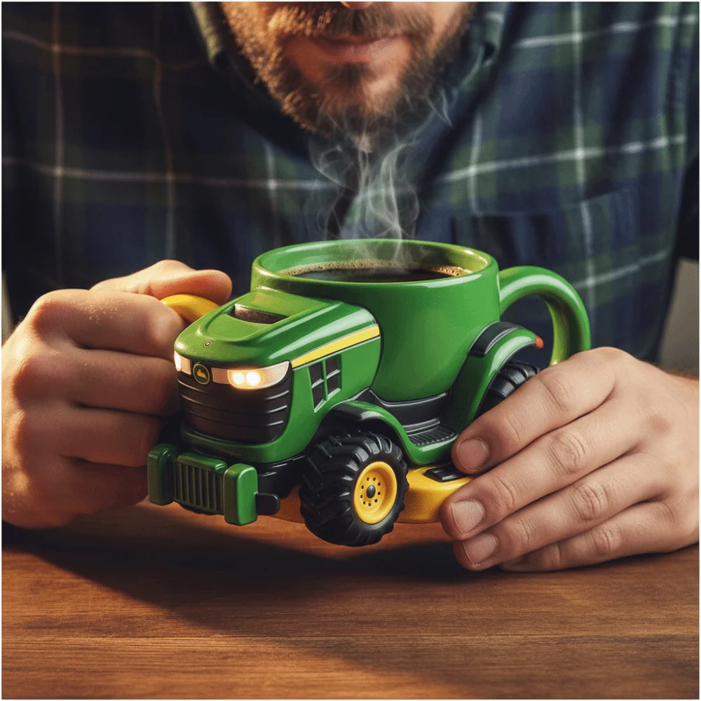 Decorations Durable Tractor Mug 11 Ounces Handcrafted Tractor Coffee Mug Semi-trailer Shaped Semi-Truck Coffee Mugs For Men