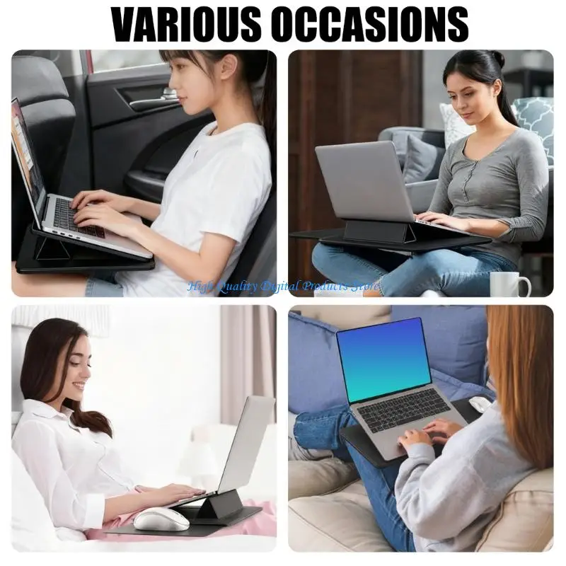 

U2JE Anti Slip Laptop Stand Portable Lightweight PU with Expandable Mouse Pad