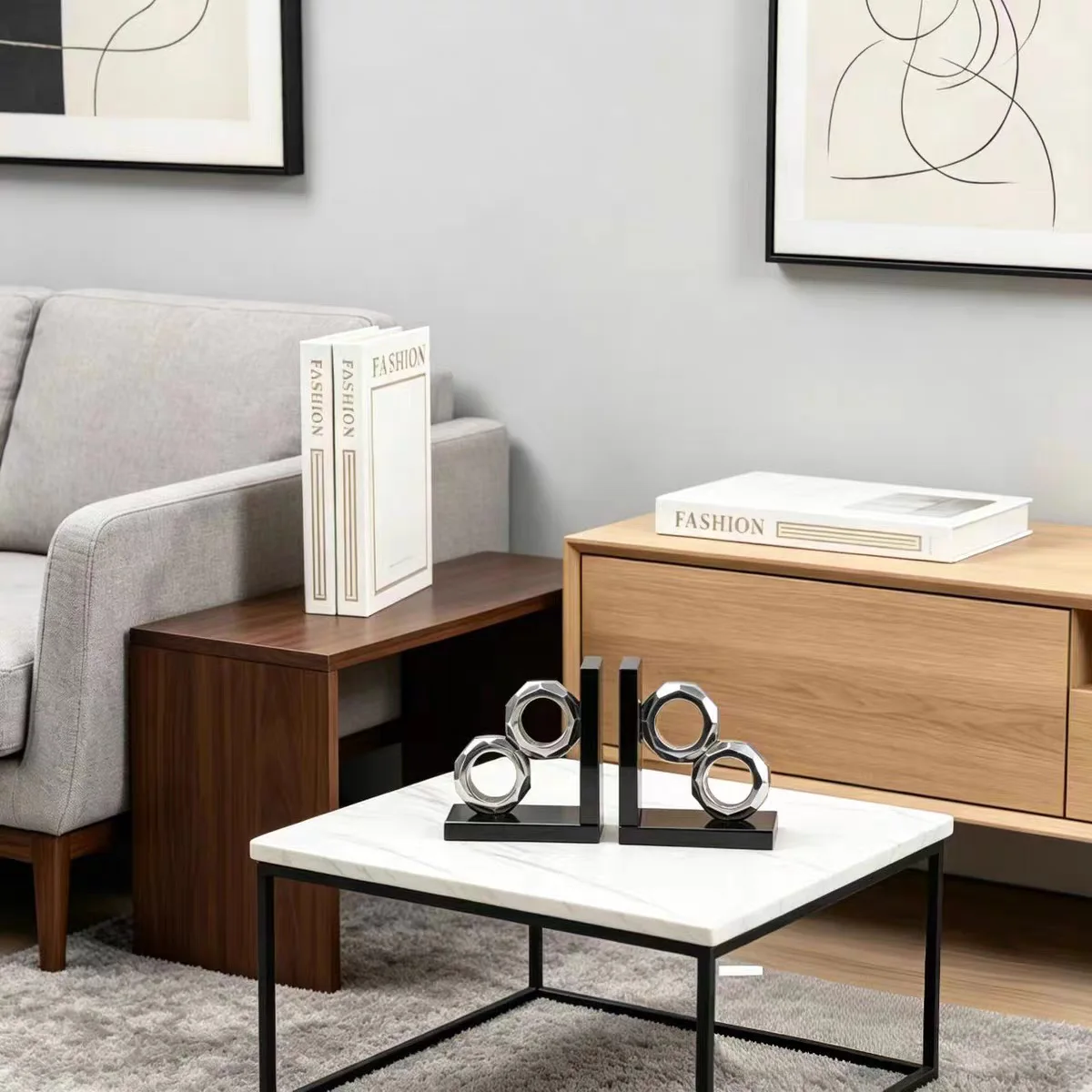 Modern light luxury crystal bookend creative desktop decoration ornament bedroom office study entrance home decoration