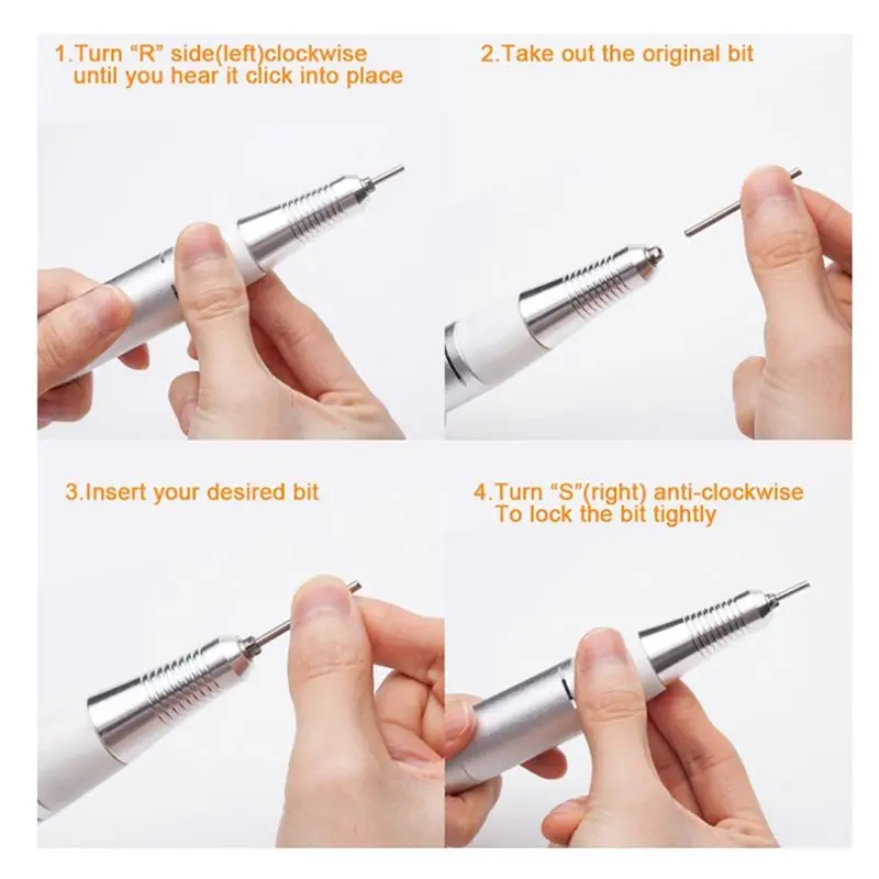 DT38 Electric Pen Type Manicure Polisher Pro Manicure Machine Apparatus for Manicure Pedicure Kit Electric Nail File -EU Plug