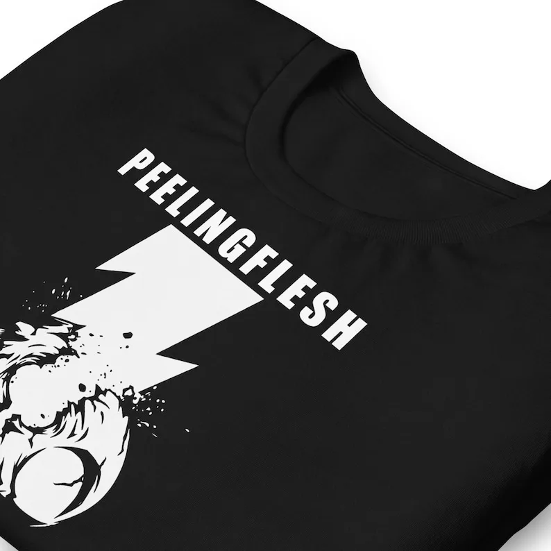 Peeling Flesh Premium T-Shirt Death Metal Band T-Shirts for Fans of Brutal Gifts for Extreme Music Lovers Heavy Metal Clothing