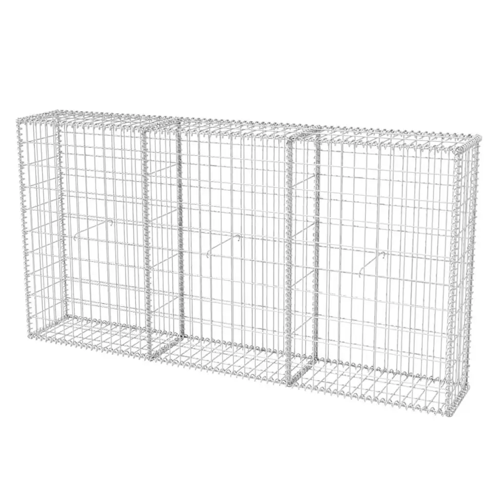 Galvanized Steel Gabion Basket 200x30x100 cm for Garden Landscaping and Outdoor Projects