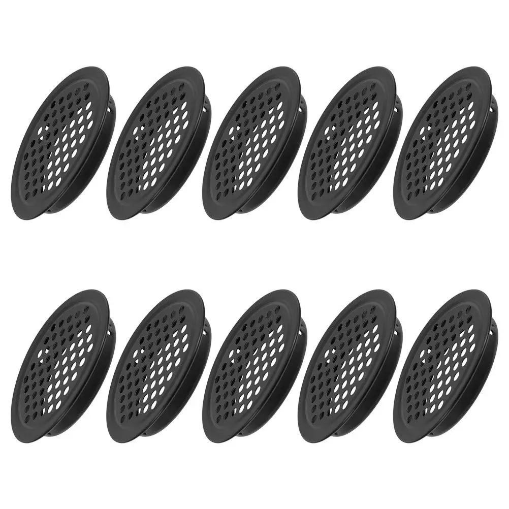 10Pcs Stainless Steel Circular Air Vent Cover for Kitchen Bathroom Cabinet Wardrobe Closet Shoe Cabinet Ventilation Mesh Louver