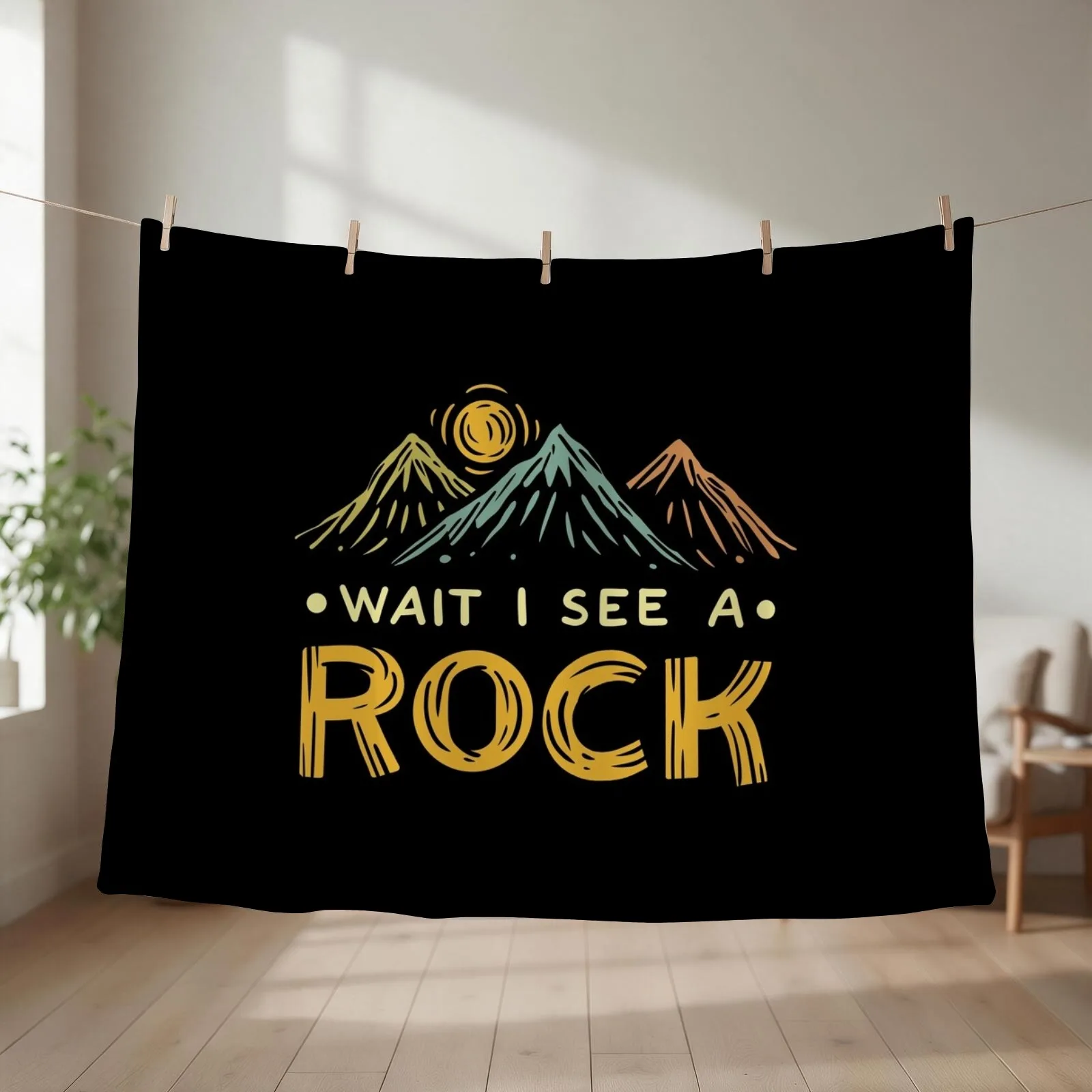 Geology Geologist Rockhound Rockhounding Retro Throw Blanket couch cozy soft plush fuzzy picnic outdoor blanket