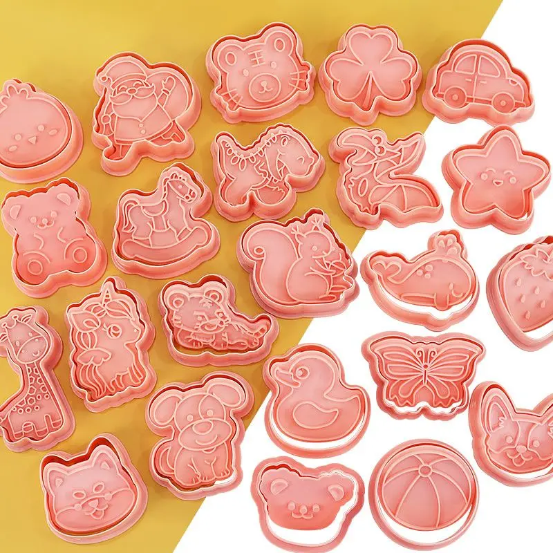 8 Pcs/Set DIY Cartoon Biscuit Mould Capybara 3D Cookie Cutters ABS Plastic Baking Mould Cookie Tool Cake Decorating Kichen Tools
