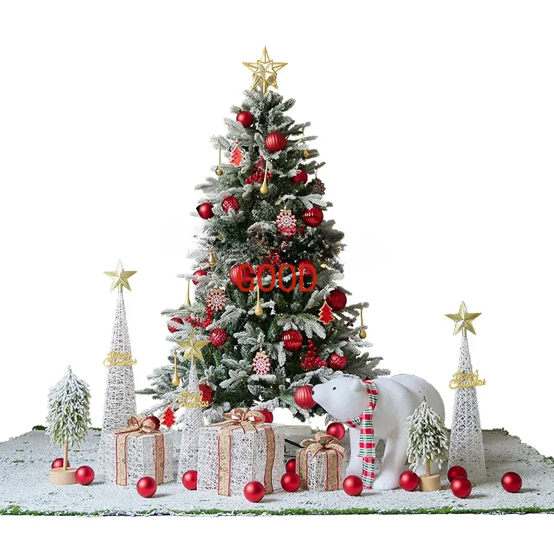 

1.8 M Pink Snow Christmas Tree Large 1.5 M Floor Ornaments Office Hotel Christmas Scene Layout Decoration christmas tree