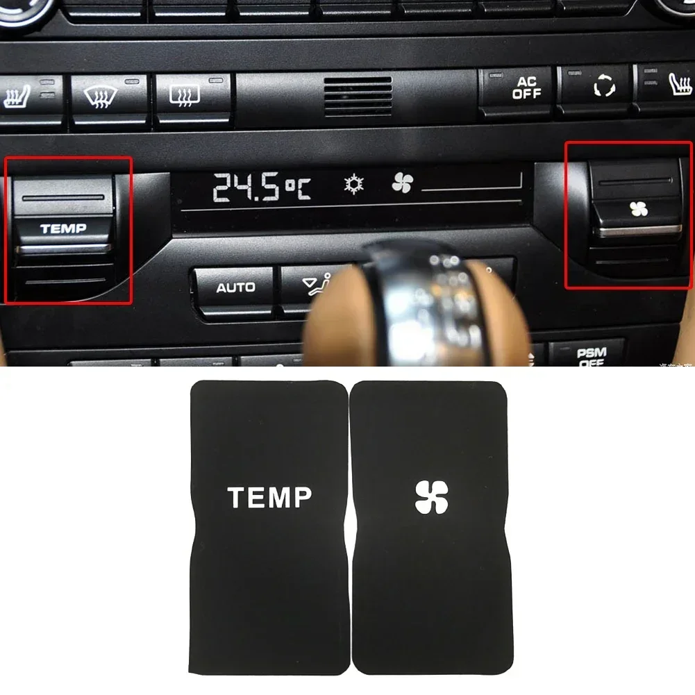 For Porsche Boxster 987 911 Air Condition AC Climate Control Worn Peeling Button Repair Decals Stickers PVC Car Accessories