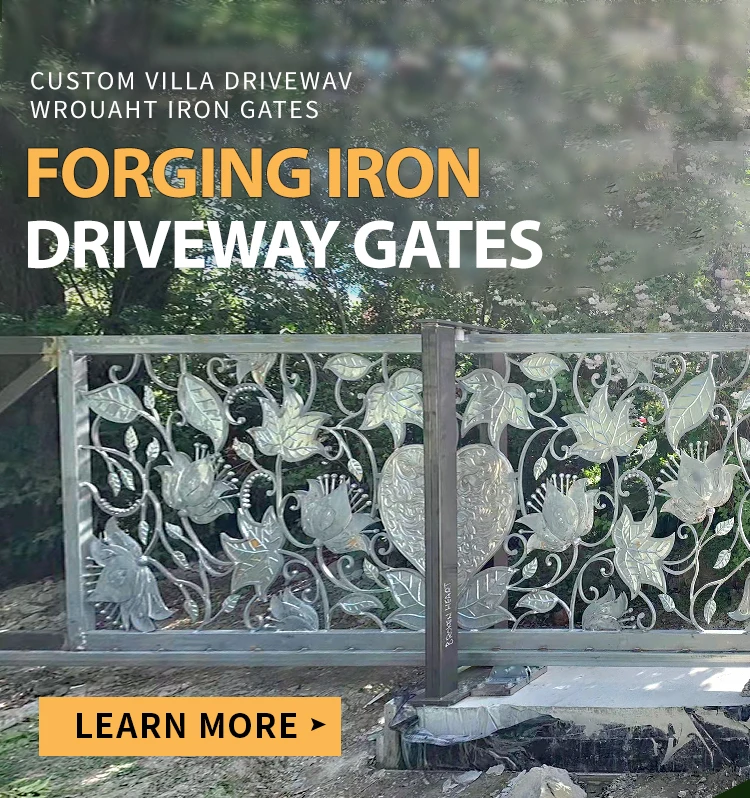 Home Garden Security Decorative Driveway Automatic Sliding Swing Privacy Fence Powder Coated Aluminum Main Gate