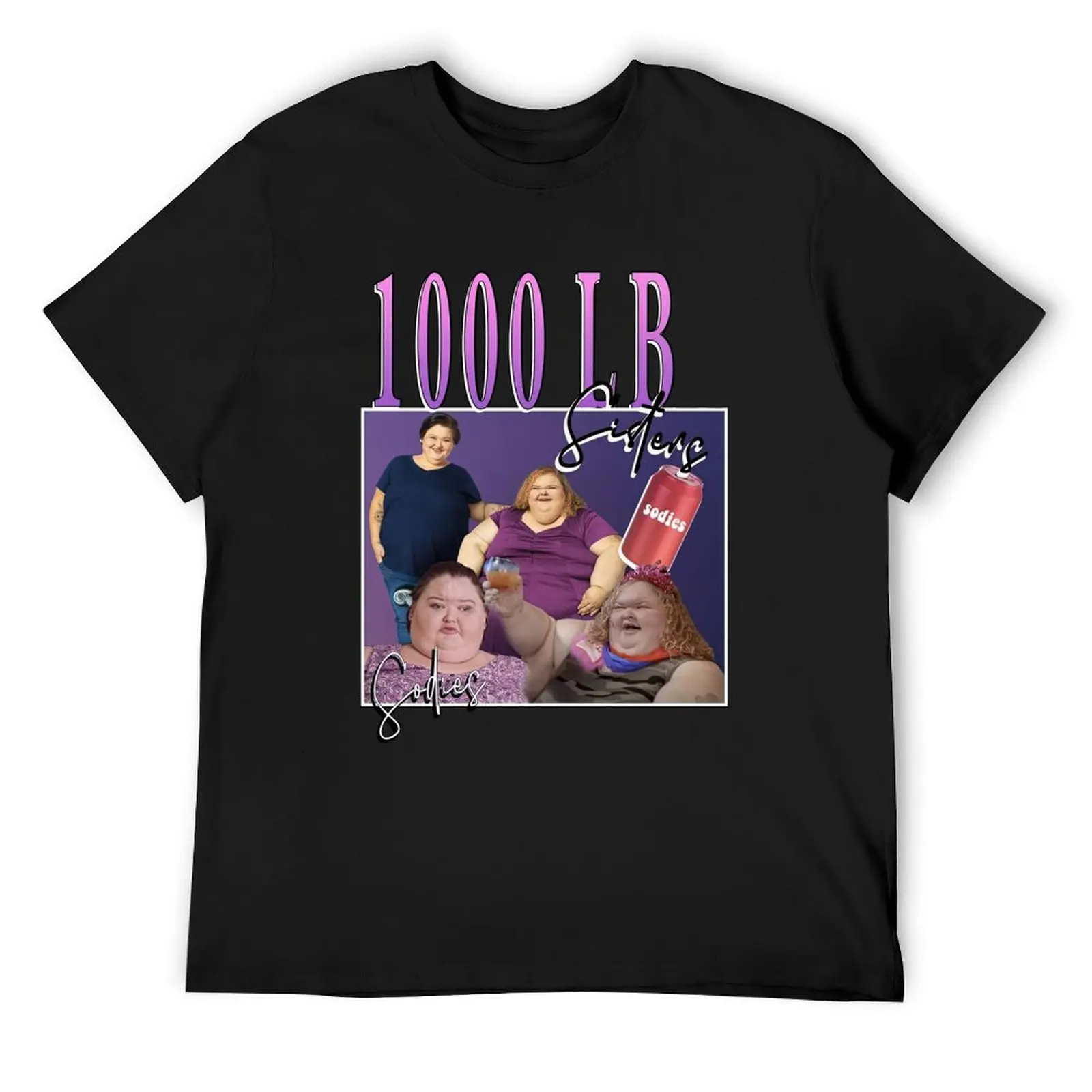 

1000 lb Sisters Cotton T-Shirt shirts graphic blue archive summer tops mens vintage t shirts
