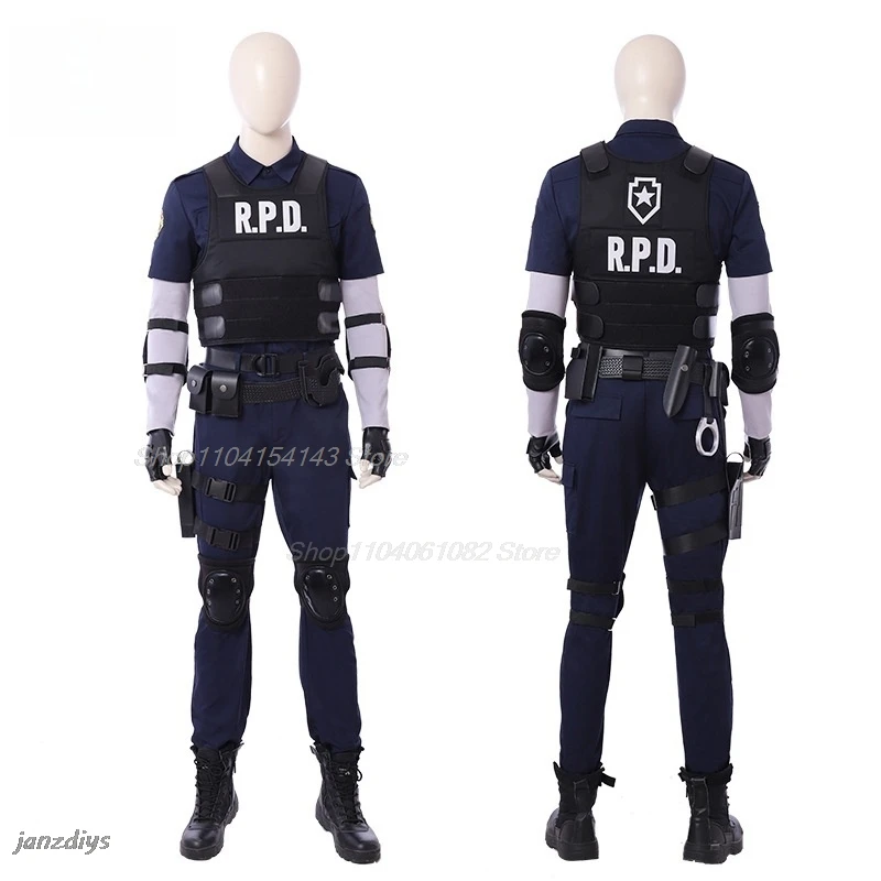 Biohazard Resident 4 Remake Leon S Kennedy Evil Cosplay Costume Jacket Coat Tops Pants Man Fantasia Outfits Halloween Party Suit