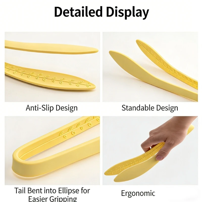 2025 New Pattern Enhancing Stability Silicone Tongs Secure Handling Heat Safe
