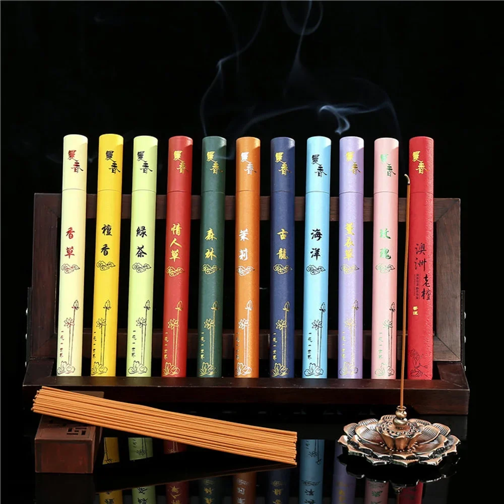 20g/Box Incense Stick Sandalwood Wormwood Household Joss-stick Refreshing Scent Tranquilize Mind Incense For Home Office Bedroom