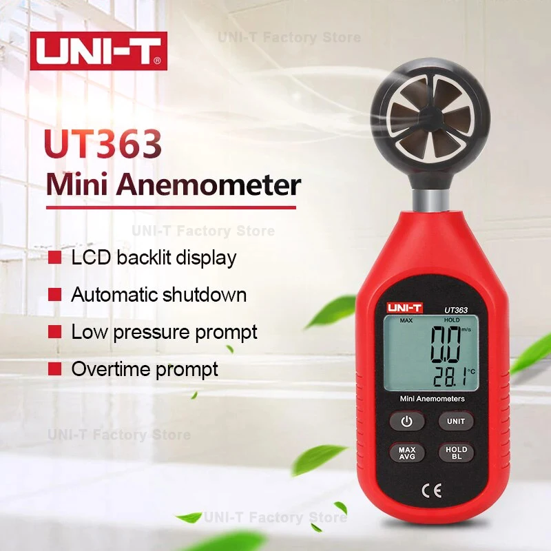مقياس شدة الريح الرقمي UNI-T ، UT363 ، UT363BT ، مقياس سرعة الرياح ، جهاز اختبار درجة الحرارة الاحترافي ، جهاز اختبار تدفق الهواء