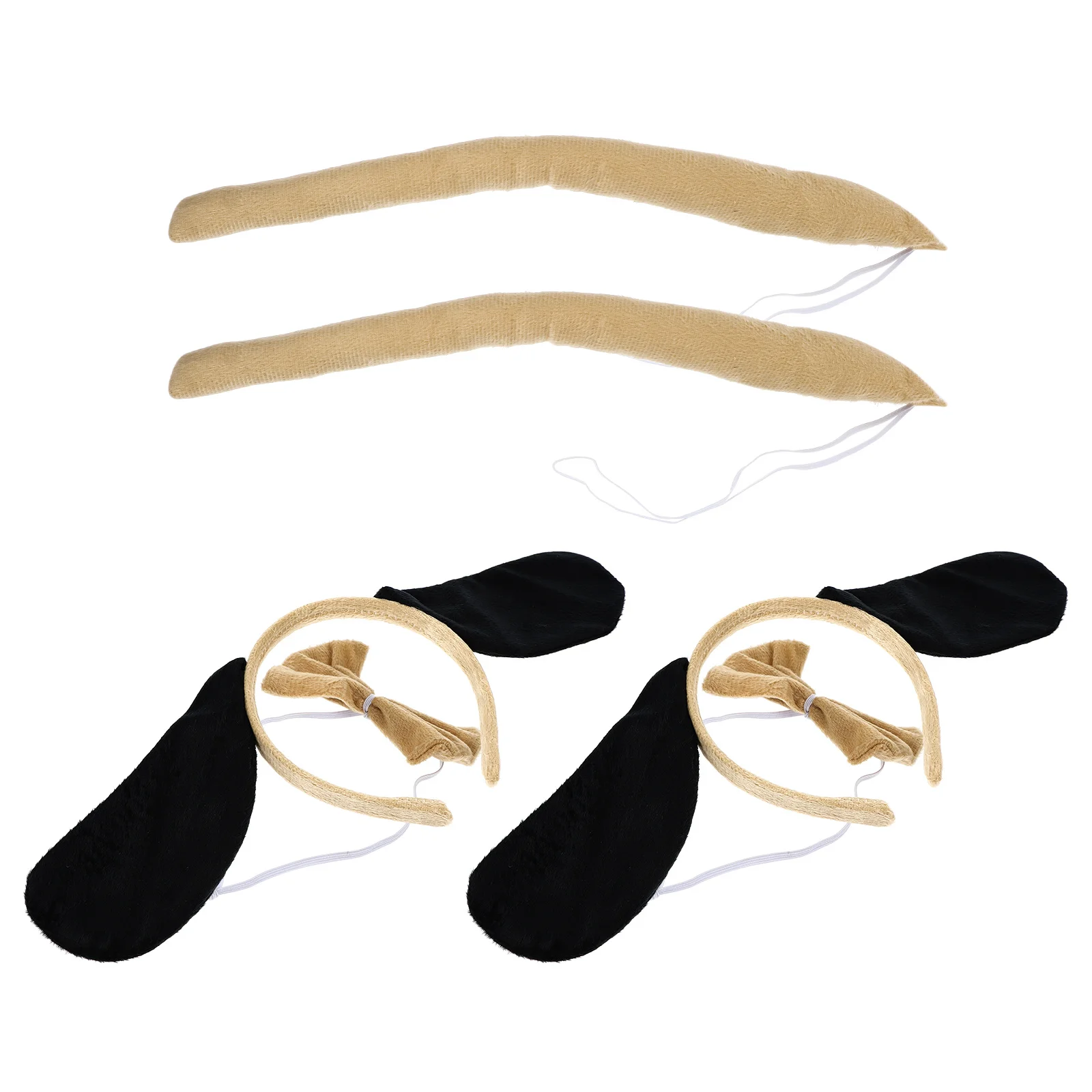 2Sets Animal Headgear Costume Props Kids Cosplay Party Supplies Performance Animal Tail Hairband Performance Prop