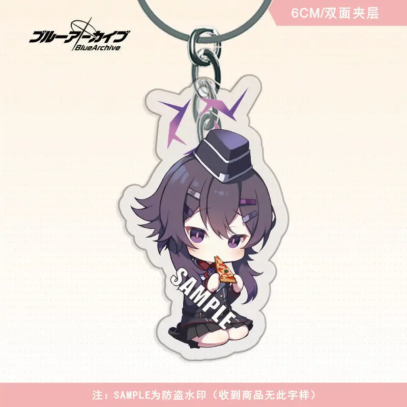 Blue Archive Keychain Igusa Haruka Onikata Kayoko Cosplay Anime Figures Acrylic Key Chain Keyring Backpack Accessories