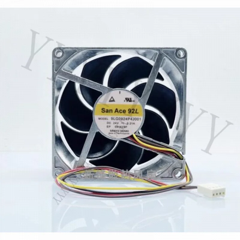 

Y+Sanyo 9LG0924P4J001 24 В 0,21 А 9 см 4-контактный охлаждающий вентилятор с алюминиевой рамой