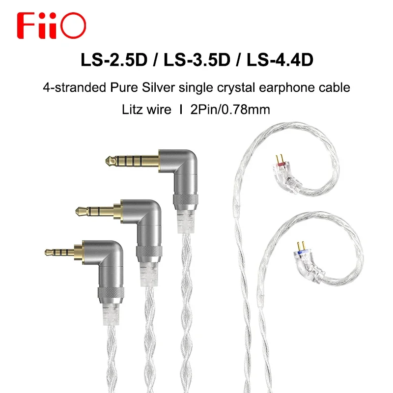 FiiO LS-2.5D LS-3.5D LS-4.4D 2.5/4.4mm Balanced 3.5mm Single-ended 2-Pin 0.78mm Earphone Replacement Cable