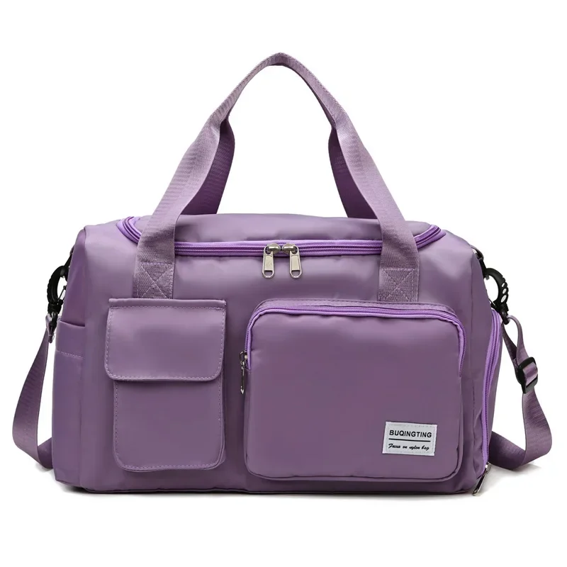 Bolsa de almacenamiento plegable para mujer, mochila de equipaje de gran capacidad, separación seca y húmeda, alta calidad