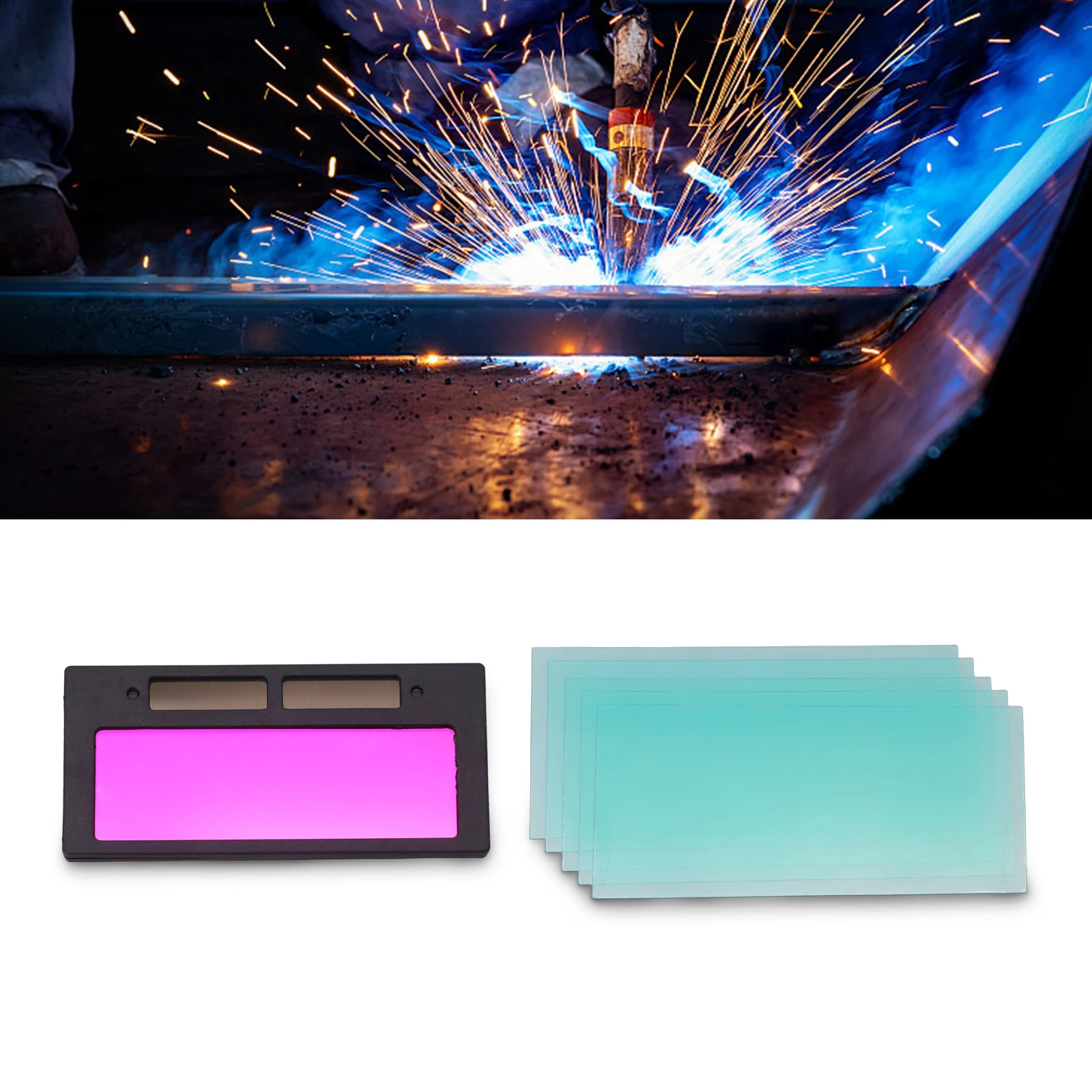 LCD Photosensitive Lens Welding Protective Lens High Light Transmittance Photosensitive Adjustment High Sensitivity Welding Lens