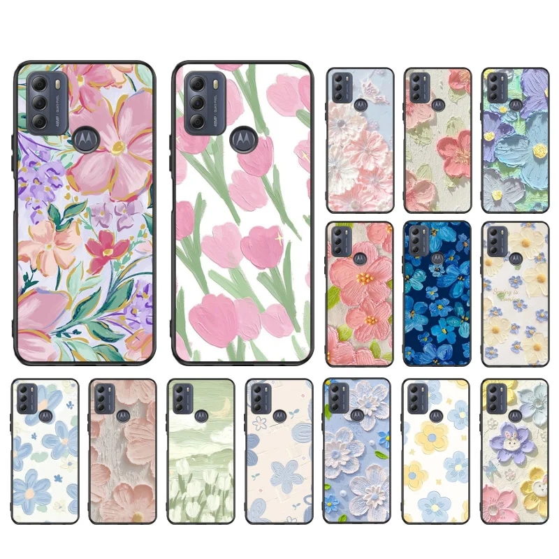 Colorful Flower Phone Case For Moto Edge 50 40 Pro Edge 40 30 Ultra Neo Fusion G Power G Stylus G Play E32 E20 E40