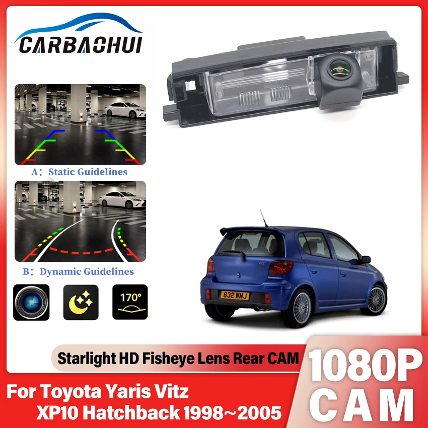 Night Vision Rear View Camera Reversing Camera Car Back up Camera HD CCD Wide Angle For Toyota Yaris Vitz XP10 Hatchback