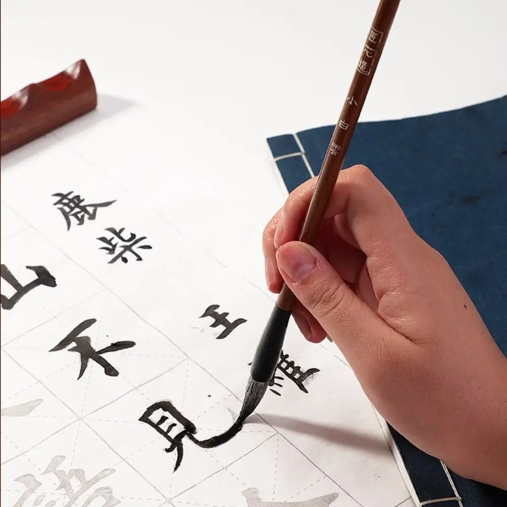 Wooden Writing Brushes Pen Sheep Hair Traditional Ink Chinese Calligraphy Set for Painting drawing Festival Couplets Write