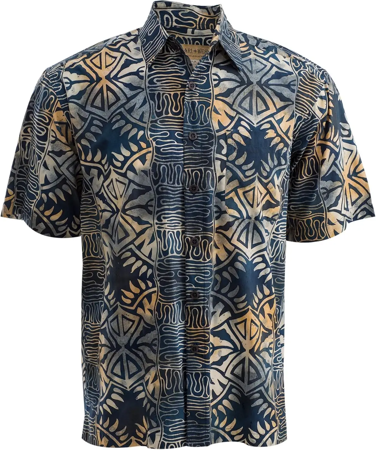 

Мужская большая и высокая хлопковая рубашка с короткими рукавами в гавайском тропическом стиле