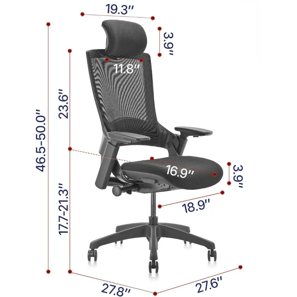 Office Chair,with Adjustable Height Head 3D Arm Rest Lumbar Support And Upholstered Back,gaming Chairs