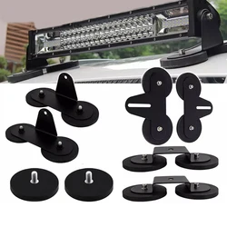 2 Pcs Car Roof Led Light Bar Strong Magnetic Bracket Mounting Base for Off-Road Light Bar Mounting Trucks UTV ATV Side by Side