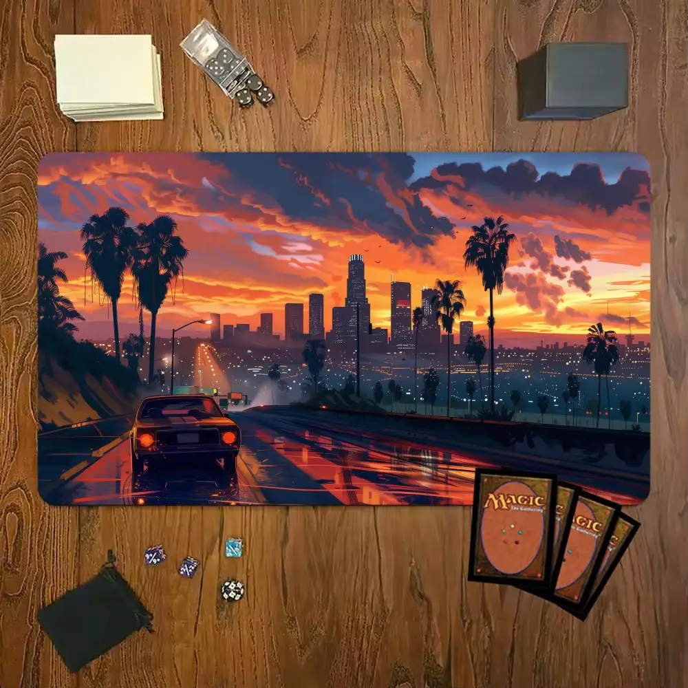 

Clouds Sunset Scenery Mouse Pad Magic Party Game Mat Durable Rubber for MTG TCG 35X60 Mousepad Office Desk Mats Friendly Design