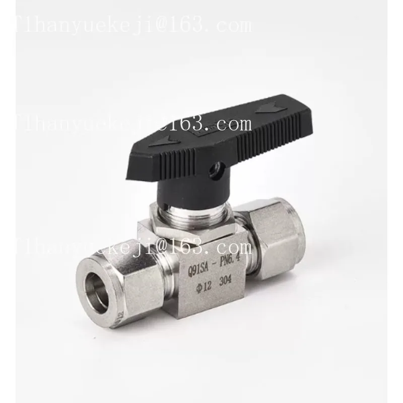 304/316L stainless steel ferrule straight through ball valve panel table copper tube Q91SA 8mm10mm