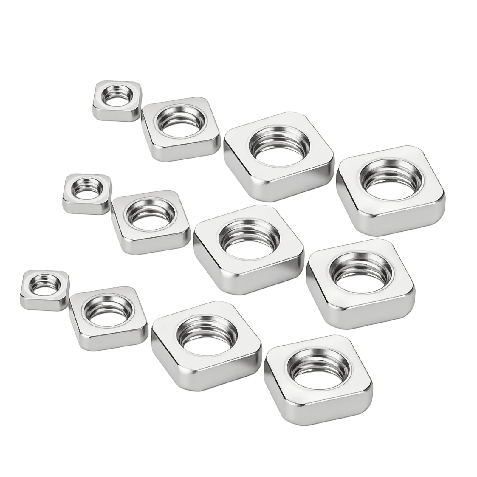 DIN562 THIN Nut M3 M4 M5 M6 M8 M10 M12  A2 STAINLESS STEEL SQUARE THIN NUTS 5-50pcs image 3