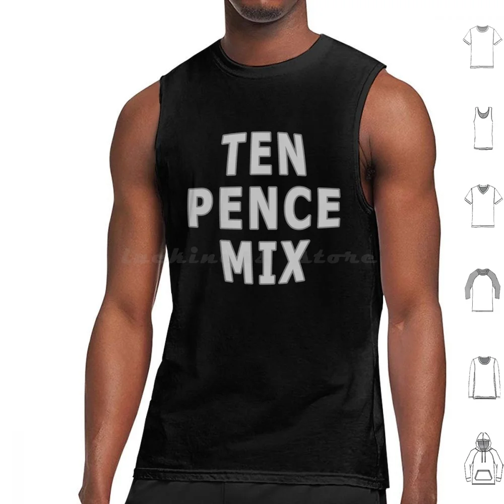 Ten Pence Mix Tank Tops Print Cotton British British Culture Ten Pence Mix