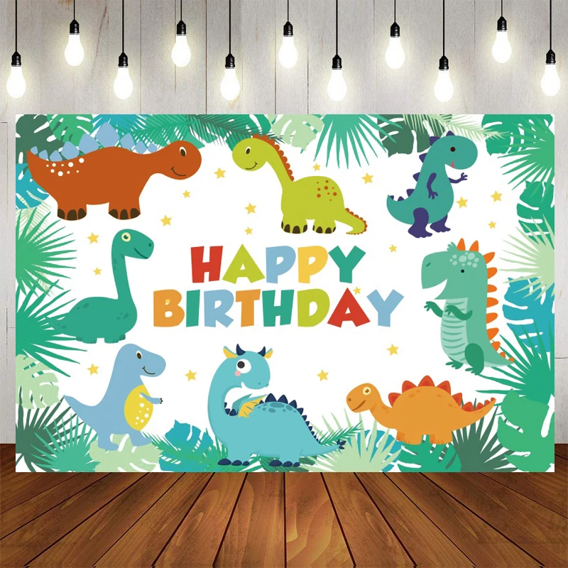 Cartoon Dinosaur Birthday Party Decorations Latex Balloons Baby Shower Gift Bag Cup Plate Straw Kids Favors For Party Supplies