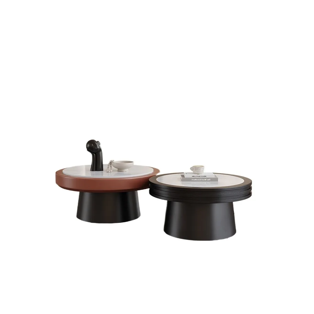 

Coffee table combination living room household high-end small apartment round coffee table