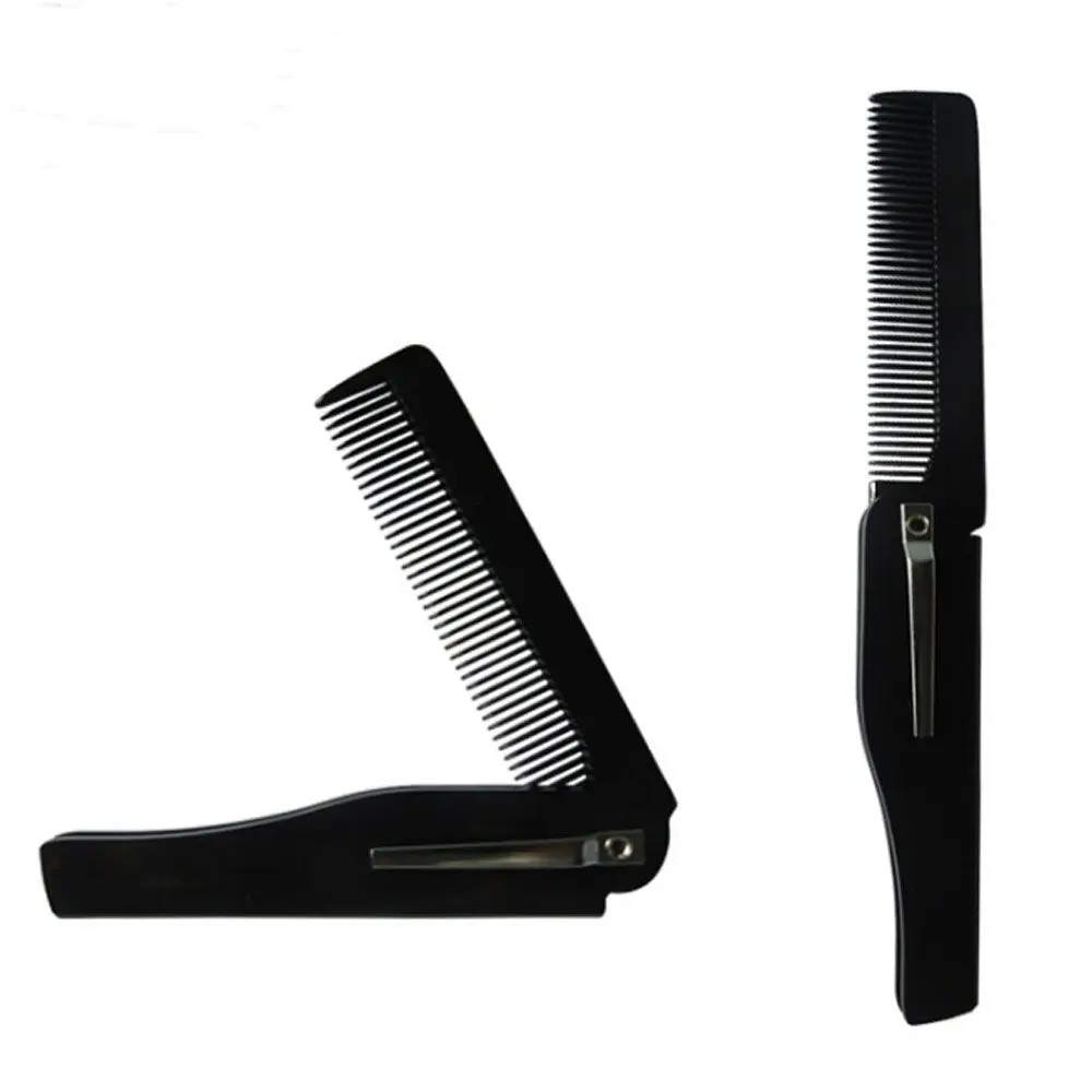 Hairdressing Beauty Folding Handmade Fashion Womens Beard Comb Moustache Hair Comb Pocket Clip