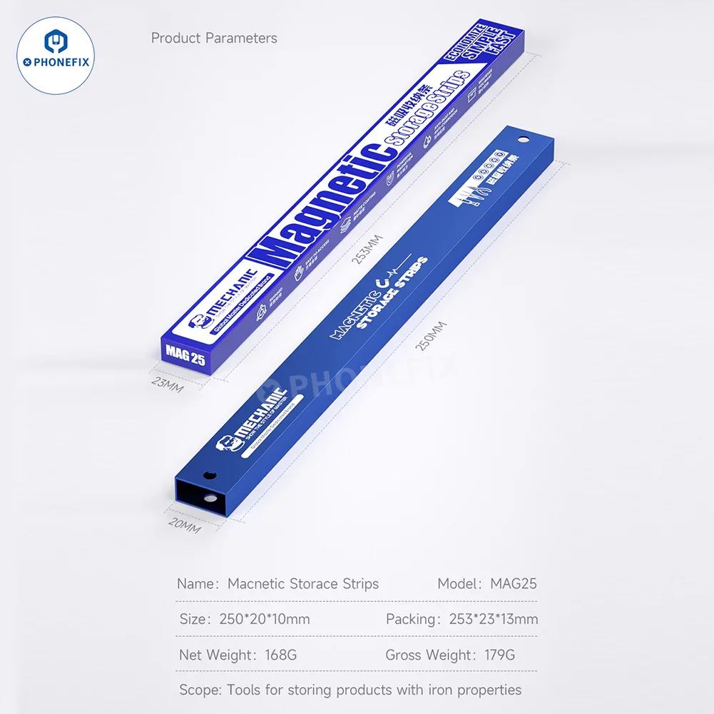 Imagem -05 - Mecânico Mag 25 Poderoso Magnetic Storage Strip Holder Impermeável Resistente à Corrosão Faça Você Mesmo Organizer Bar Ferramenta Peito 25cm