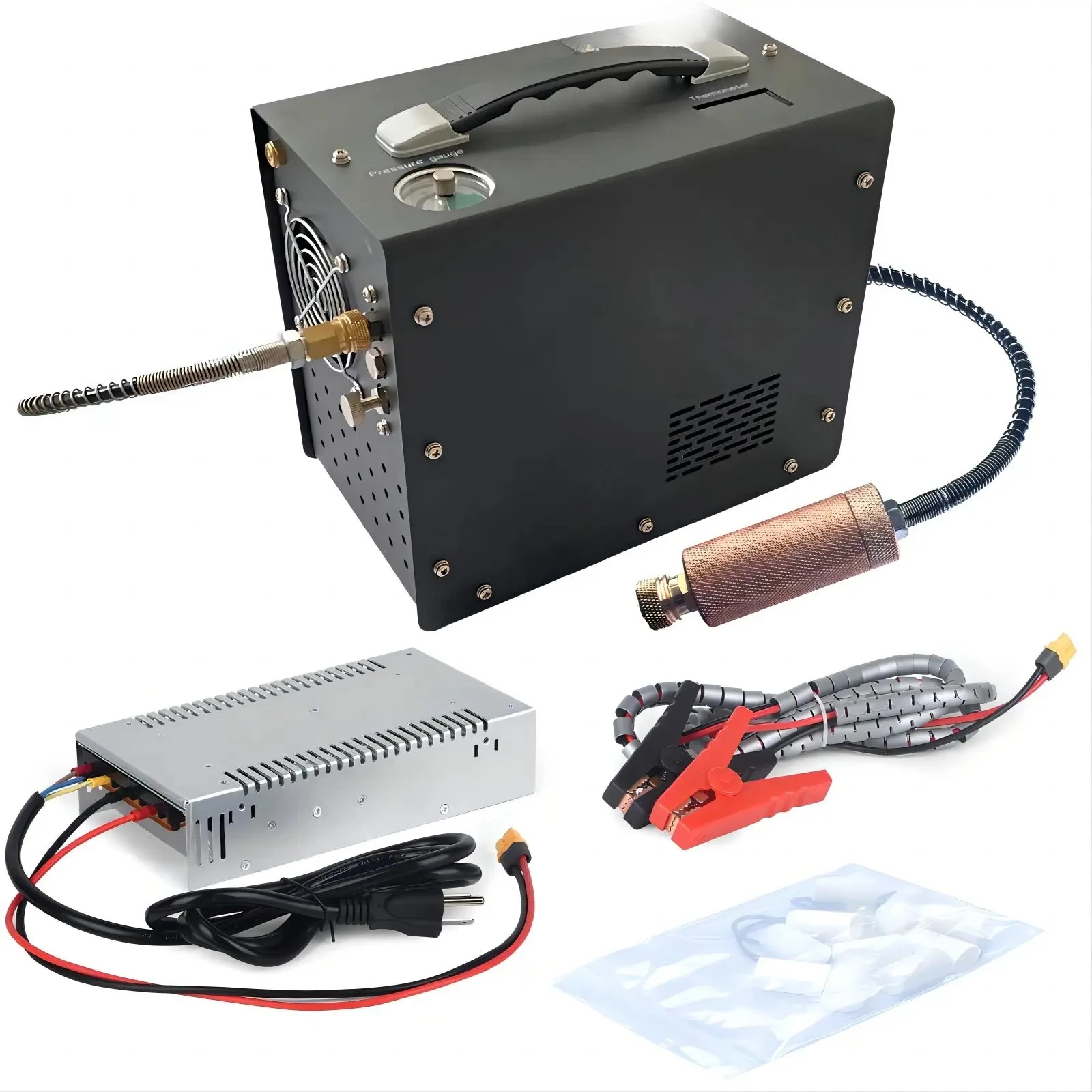 

30Mpa 300Bar 4500Psi PCP Air Compressor 12V Portable Electric Pump for PCP HPA Tank Scuba Diving Cylinder