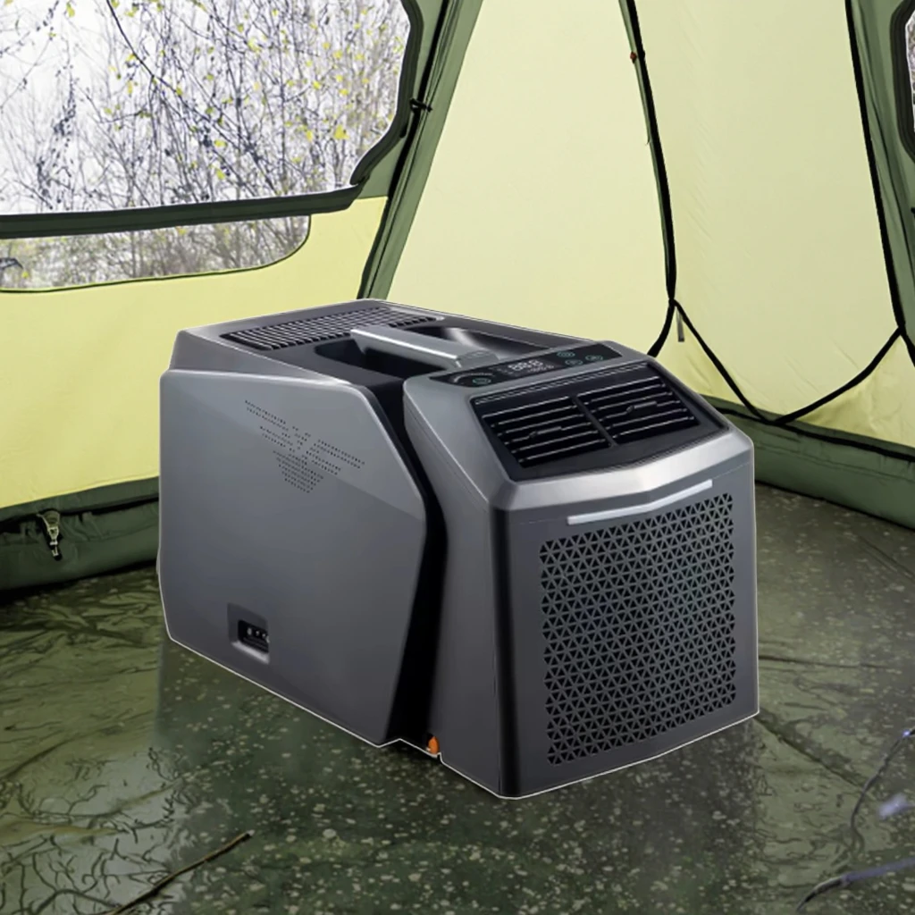 Aire acondicionado móvil portátil para acampar al aire libre sin unidad exterior sin instalación, sin drenaje, fácil de transportar