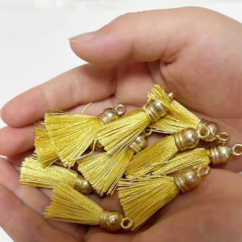 10pcs 30mm Key Tassels DIY Bookmark Tassels for Crafts Accessories of Furiture and Jewelry Earrings Decor