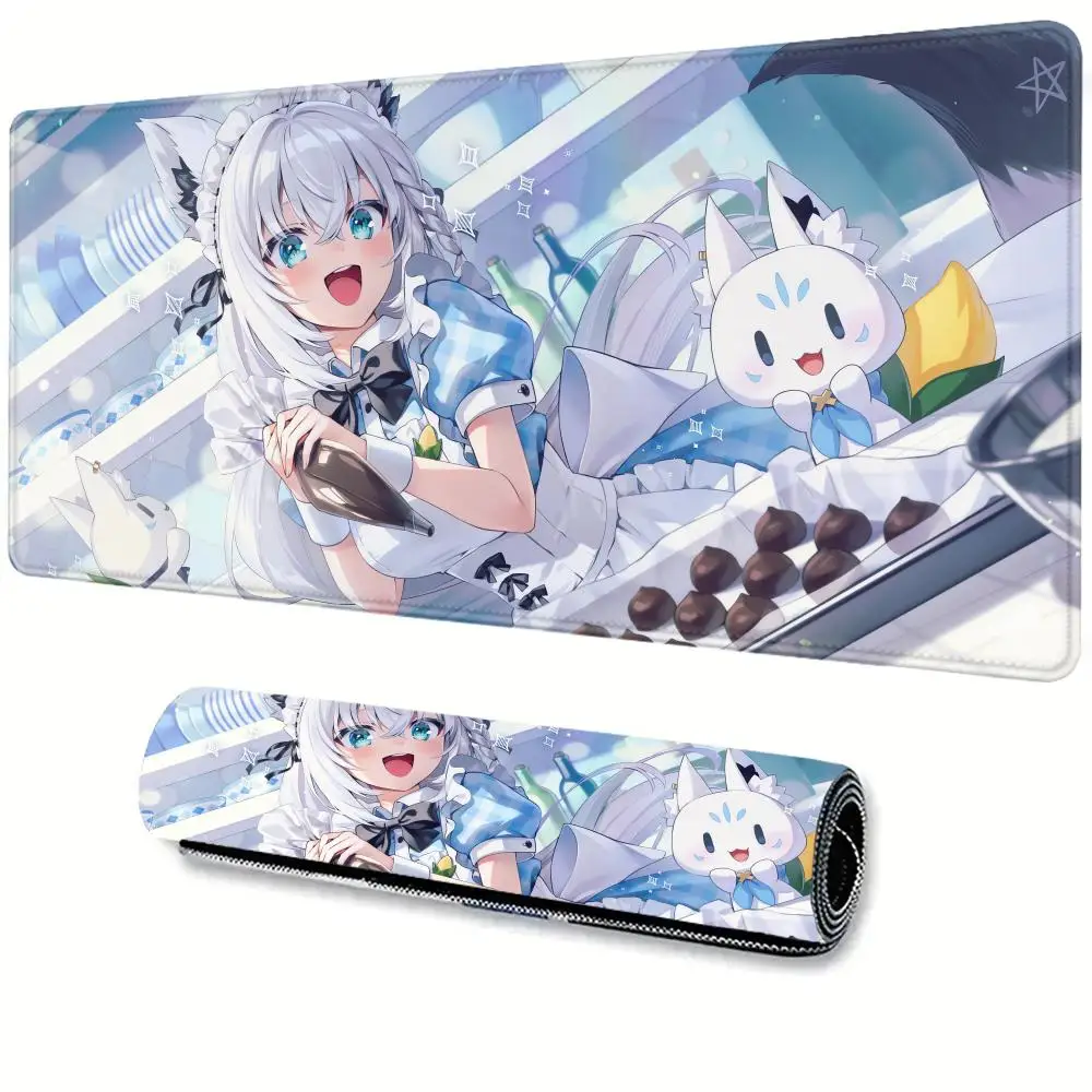 

Shirakami Fubuki Hololive Vtube Game Anime Mousepad Mouse Mat Desk Mat With Pad Gaming Accessories Prime Gaming XXL
